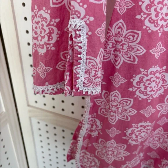 Brooks Brothers Pink Floral Lace Women's Tunic - Picture 6 of 6